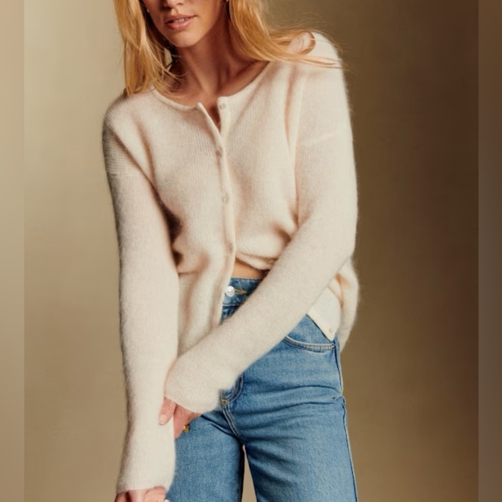 Sezane Cream Women's Cardigan